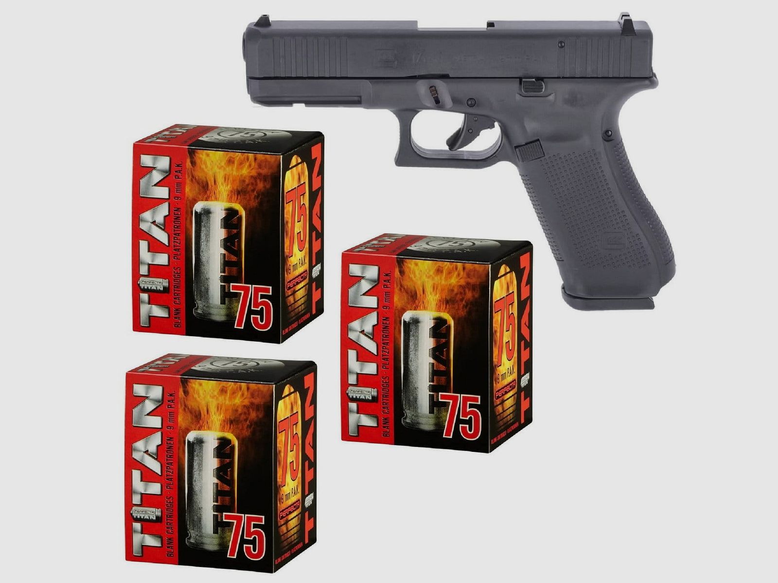 Set di fuochi d'artificio di Capodanno Glock 17 Gen 5 Pistola a salve