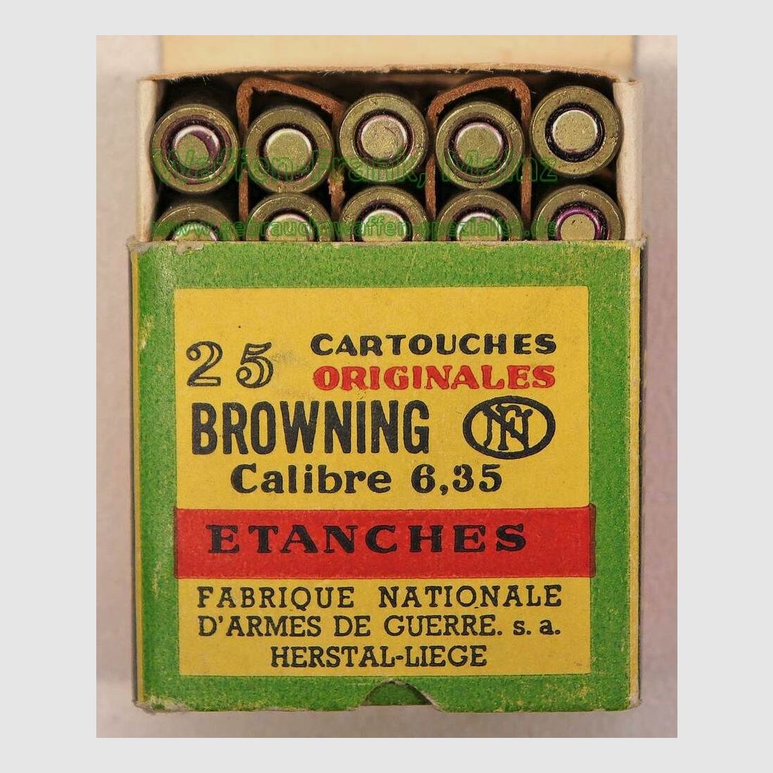 FN Fabrique Nationale Liège Pistol cartridges 6.35 mm/.25 ACP