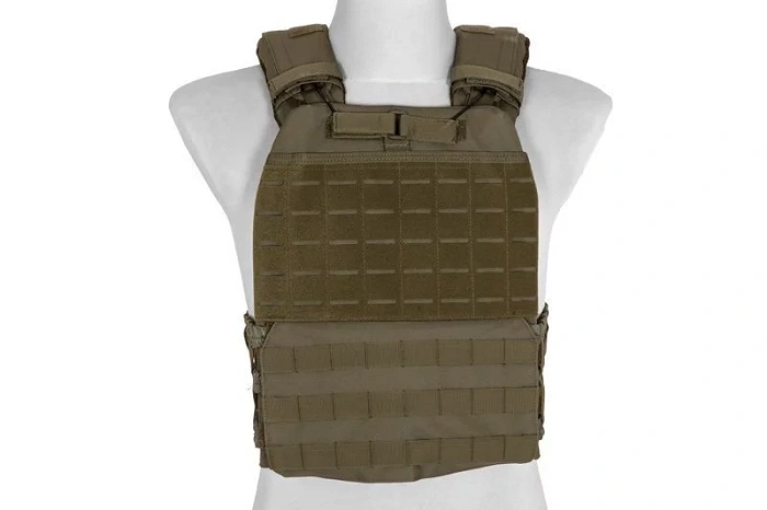 Tactical plate carrier vest Molle/laser-cut – olive green, image 3 of 12