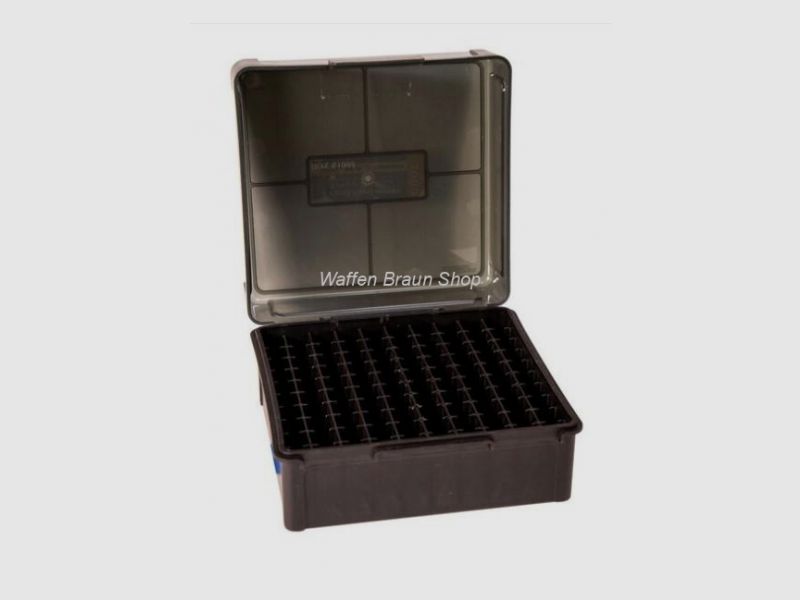 Frankford Arsenal Munitionsbox #1001 mit Scharnier für 100 Patronen 9mm Luger