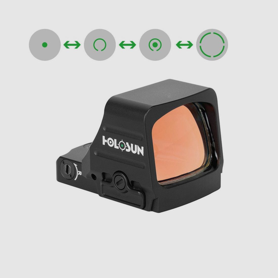 Holosun HE507COMP-GR Red Dot Sight met verwisselbare richtkruizen