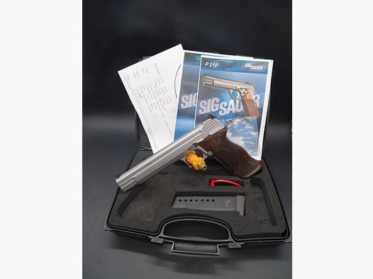 SIG Sauer P210 Super Target Silver 6" Made in Germany P210 Super Target Silver