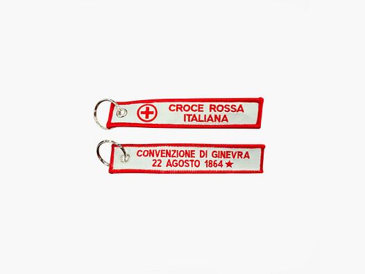 Embroidered Keychain Red Cross Italian | Geneva Convention August 22, 1864