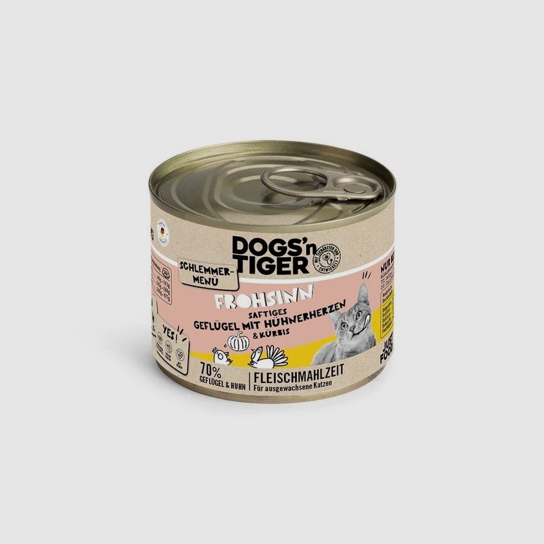 Dogs'n Tiger Katzen Nassfutter Frohsinn Geflügel 200 g