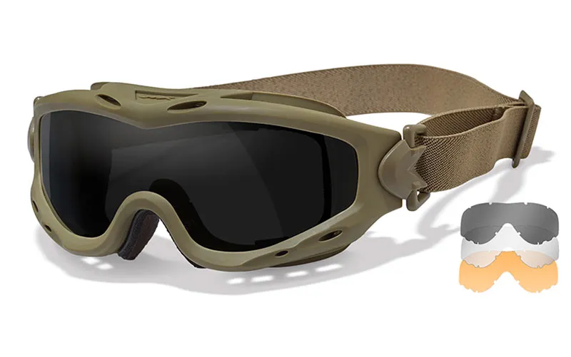 Ballistische Schutzbrille Wiley X SPEAR Smoke/Clear/Light Rust Tan Frame - SP293T, Bild 1 von 2