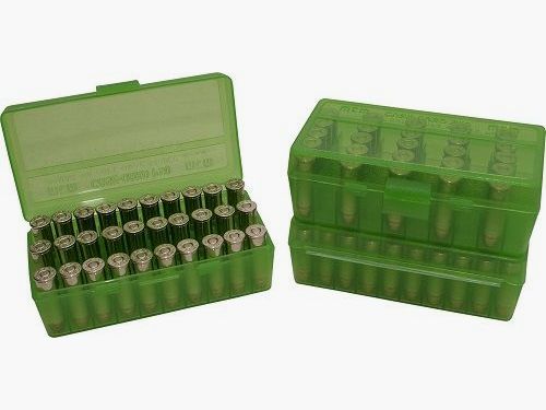 Boite de rangement MTM cal 357/38 verte transparente