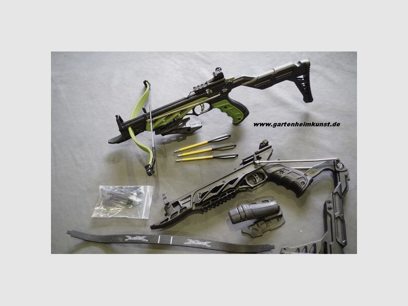SALE Armbrust Alligator 2 : 80 lbs 185 fps mit Spannhebel / Selbstspannmechanismus Pistolenarmbrust