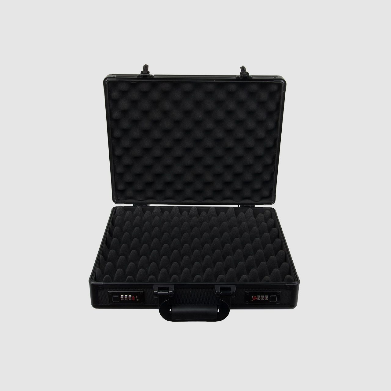 Pistolenkoffer Transportkoffer Jakob Winter Serie 6400 40 x 30 x 11 cm Aluminium Noppenschaumstoff SchnappverschlĂĽsse mit integriertem Zahlenschloss