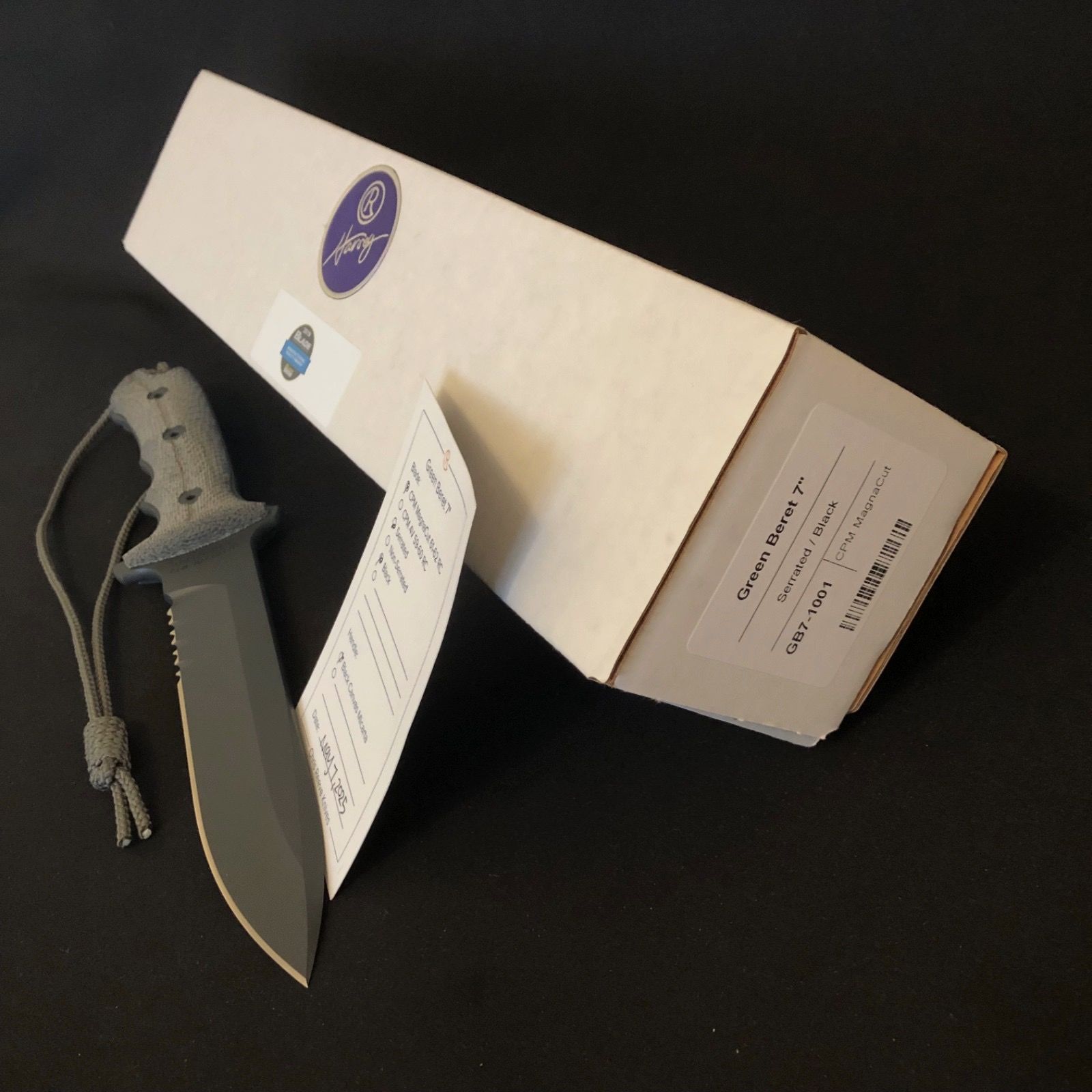 Chris Reeve Knives Green Beret Serrated Black/Black CPM Magna Cut