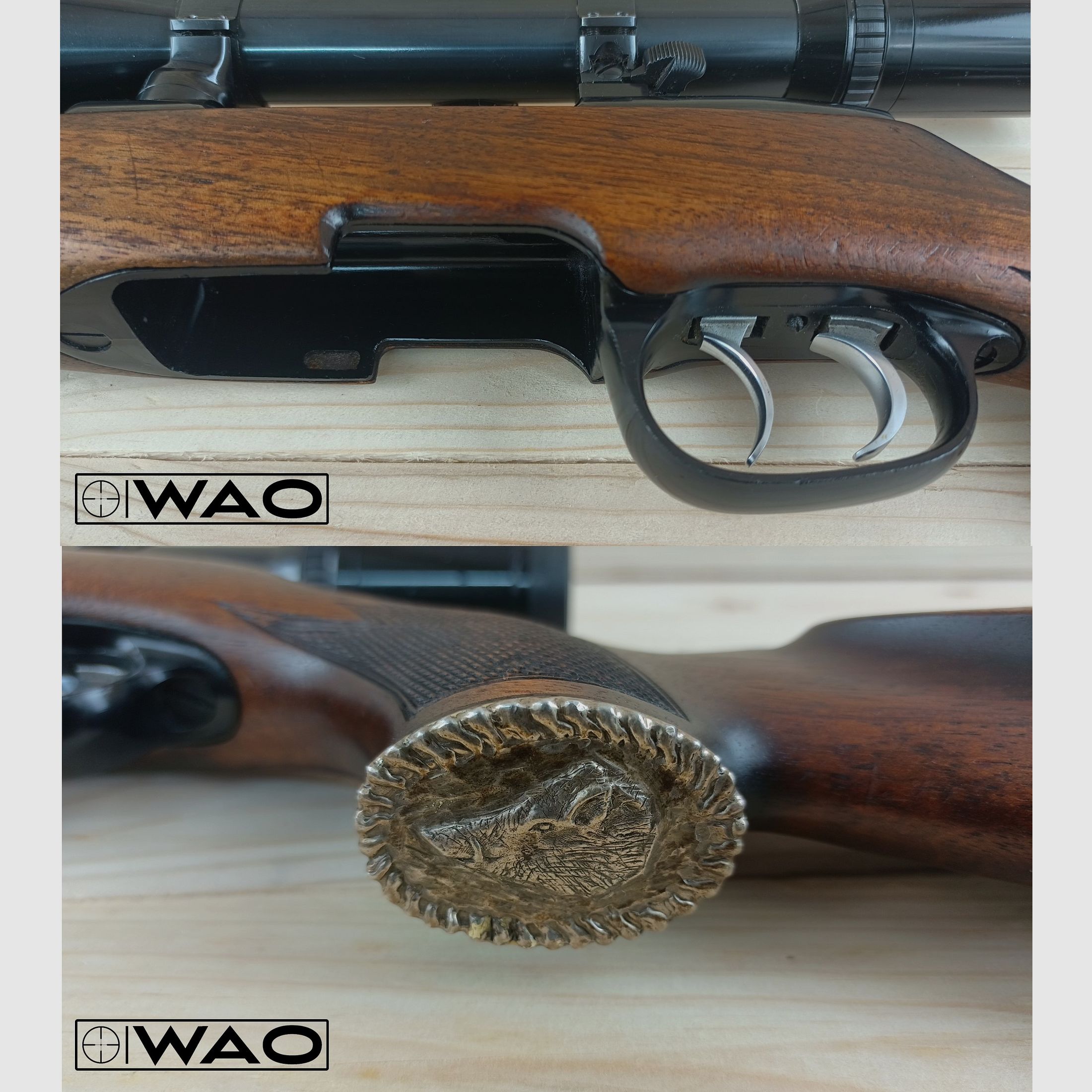 Steyr Mannlicher M, cal. 7,5x55 *avec optique en or et Swarovski*