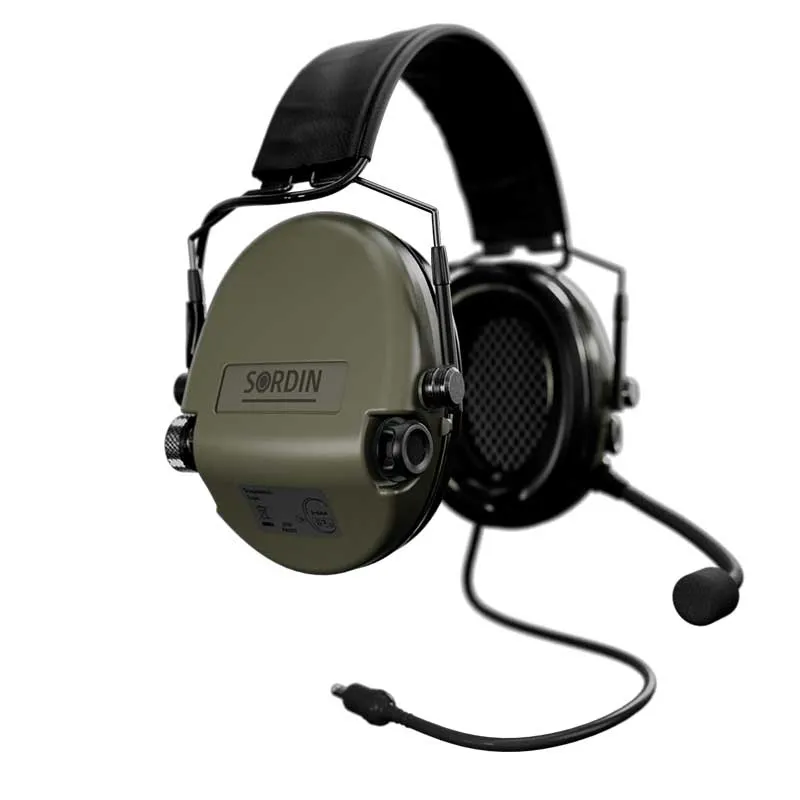 Professional active hearing protection with microphone Sordin Supreme Slim MIL CC Green - 74332-06-S, image 2 of 5