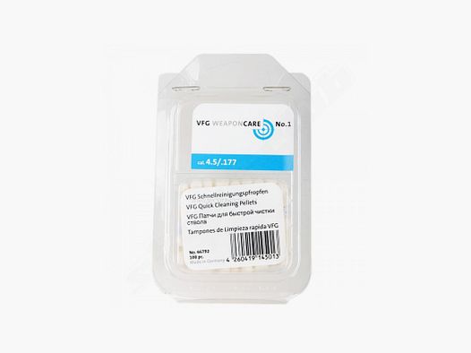 VFG SCHNELLREINIGUNGSPFROPFEN KAL 4,5 MM 100 STK