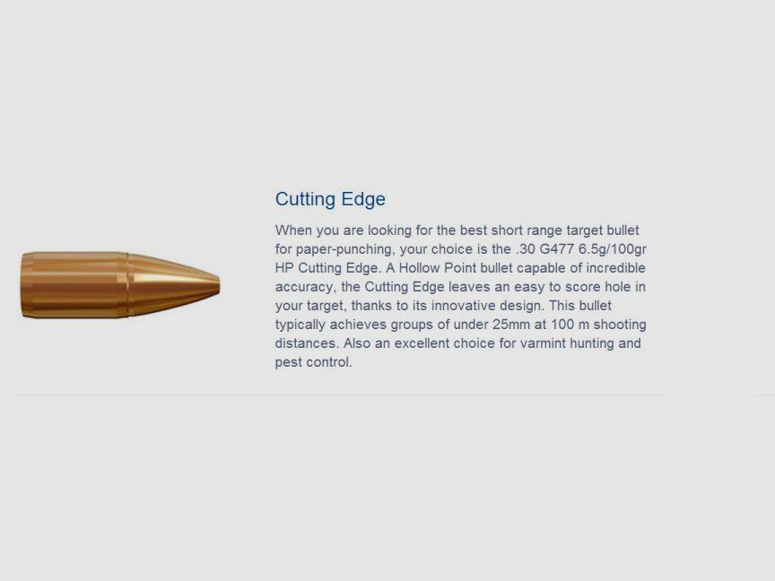 LAPUA Büchsengeschosse 6.5mm/264-100-OT Cutting Edge 100 Stk #4PL6015