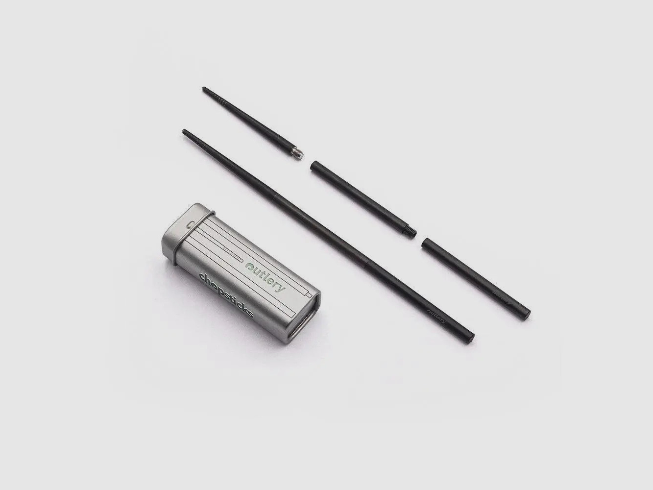 Outlery travel chopsticks, stainless steel, pocket size