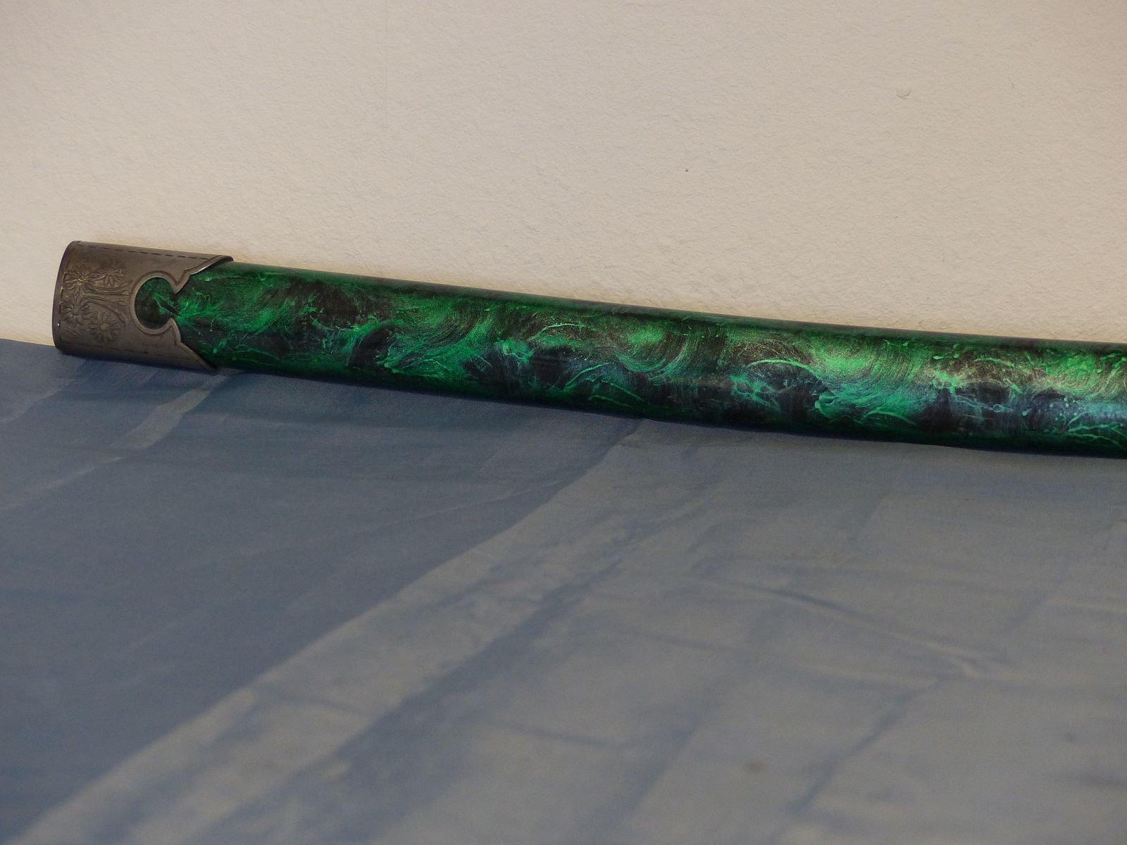 Katana Samurai Schwert Drachenmotiv Dragon grüne Scheide