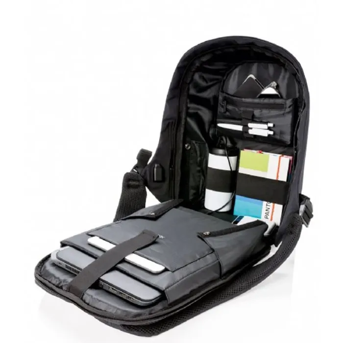 XD Design Bobby Compact Print Camouflage Blau – Anti-Diebstahl Laptop-Rucksack mit USB, Bild 4 von 4