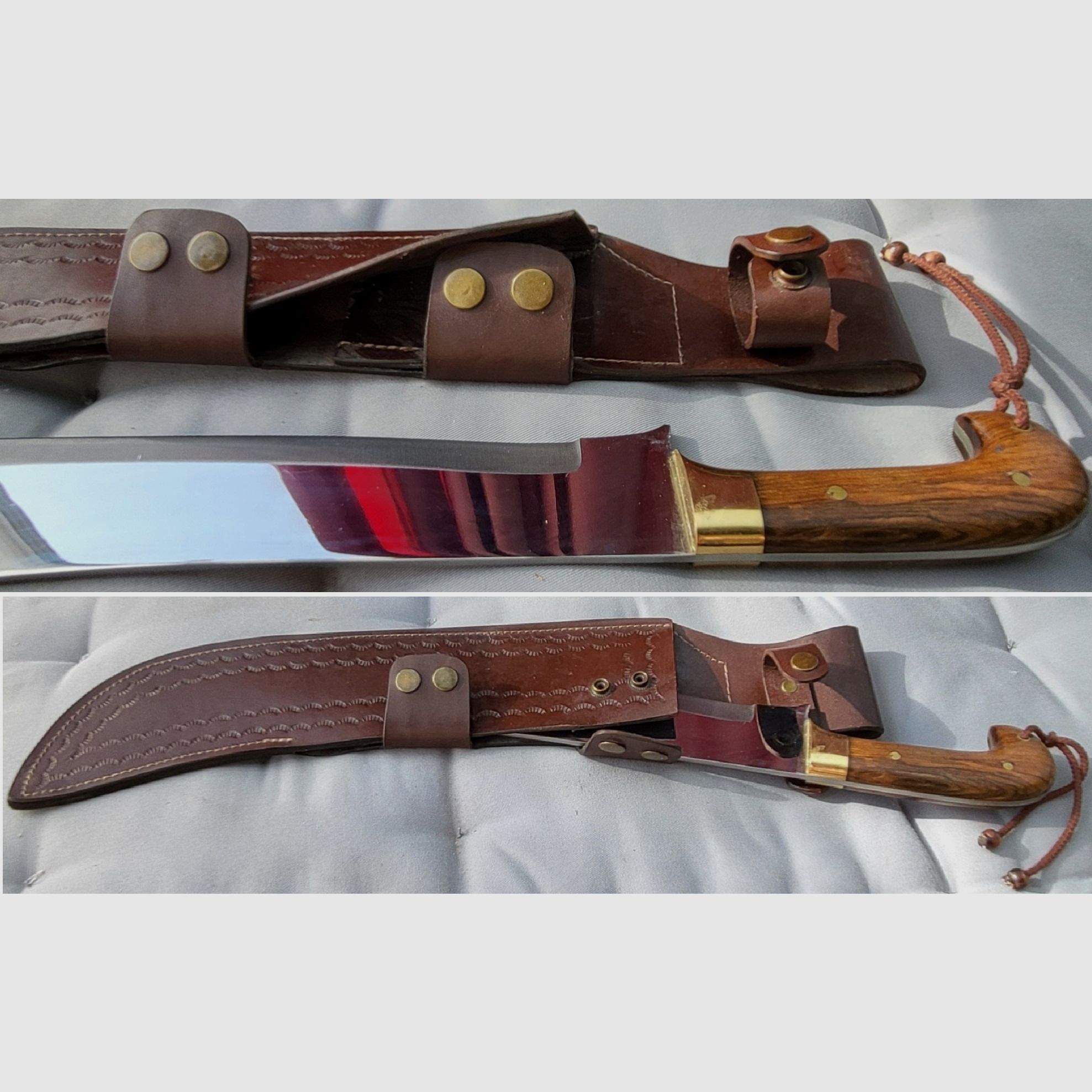 Coltello da macellaio grande, lama in acciaio inossidabile lunga 37 cm, quasi come nuovo