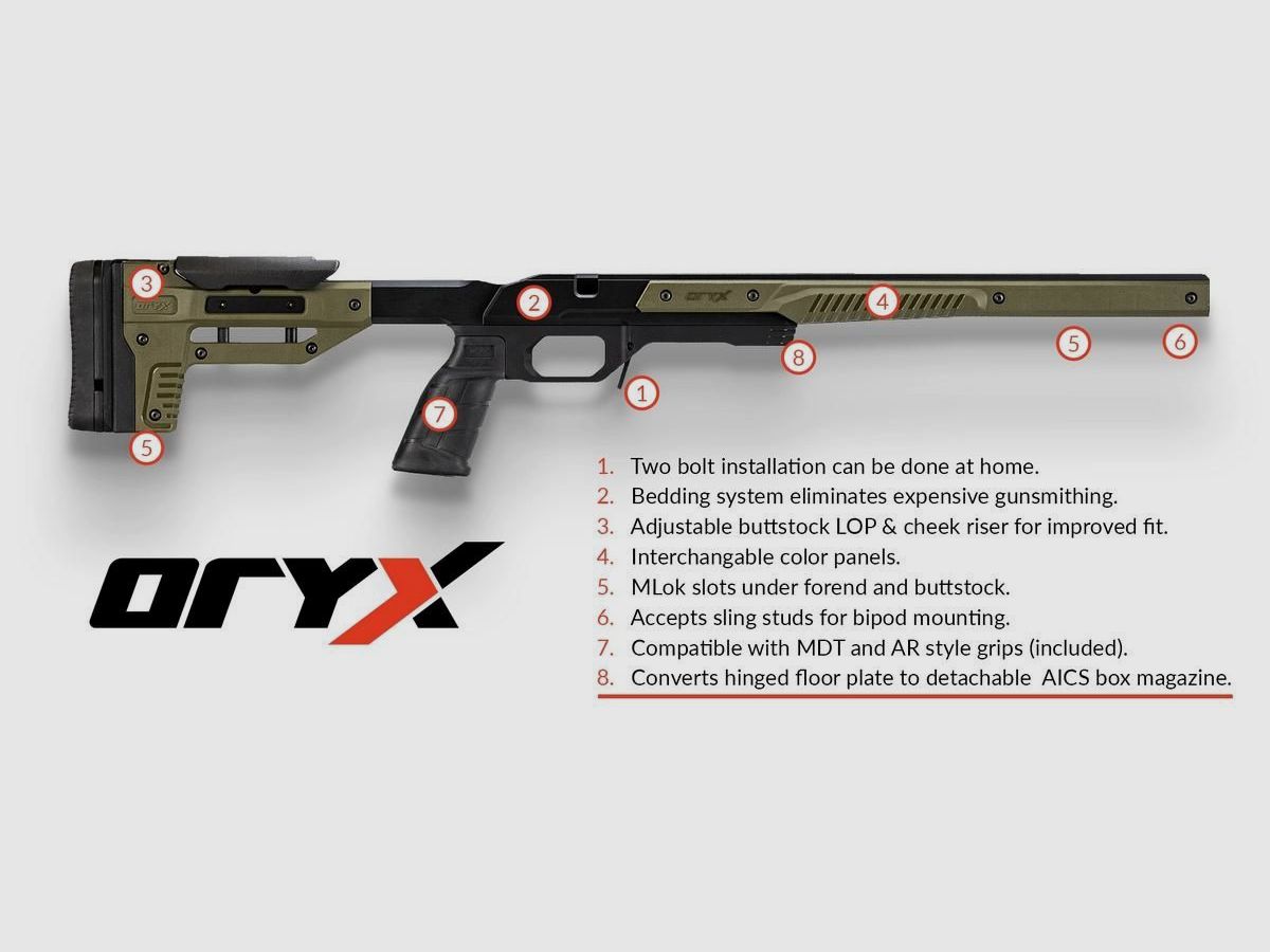 Oryx Sportsman Präzisionsgewehr Schaft für Repetierer, Bild 2 von 20