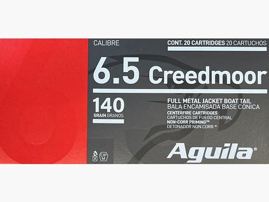 Aguila 6,5creedmoor FMJBT 140grs - 200 Schuss
