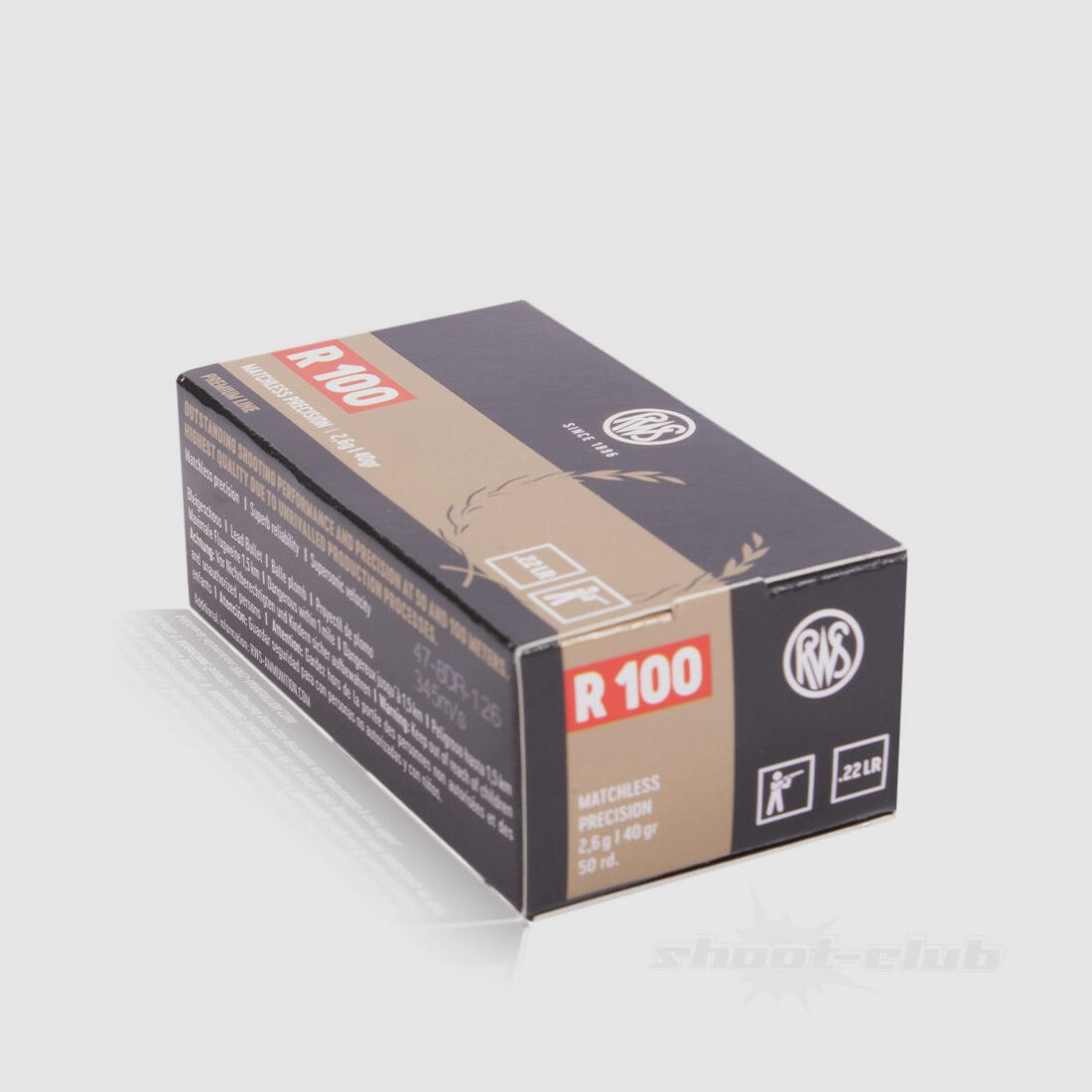 RWS R100 LRN 40grs 50pcs .22lr, image 4 sur 4