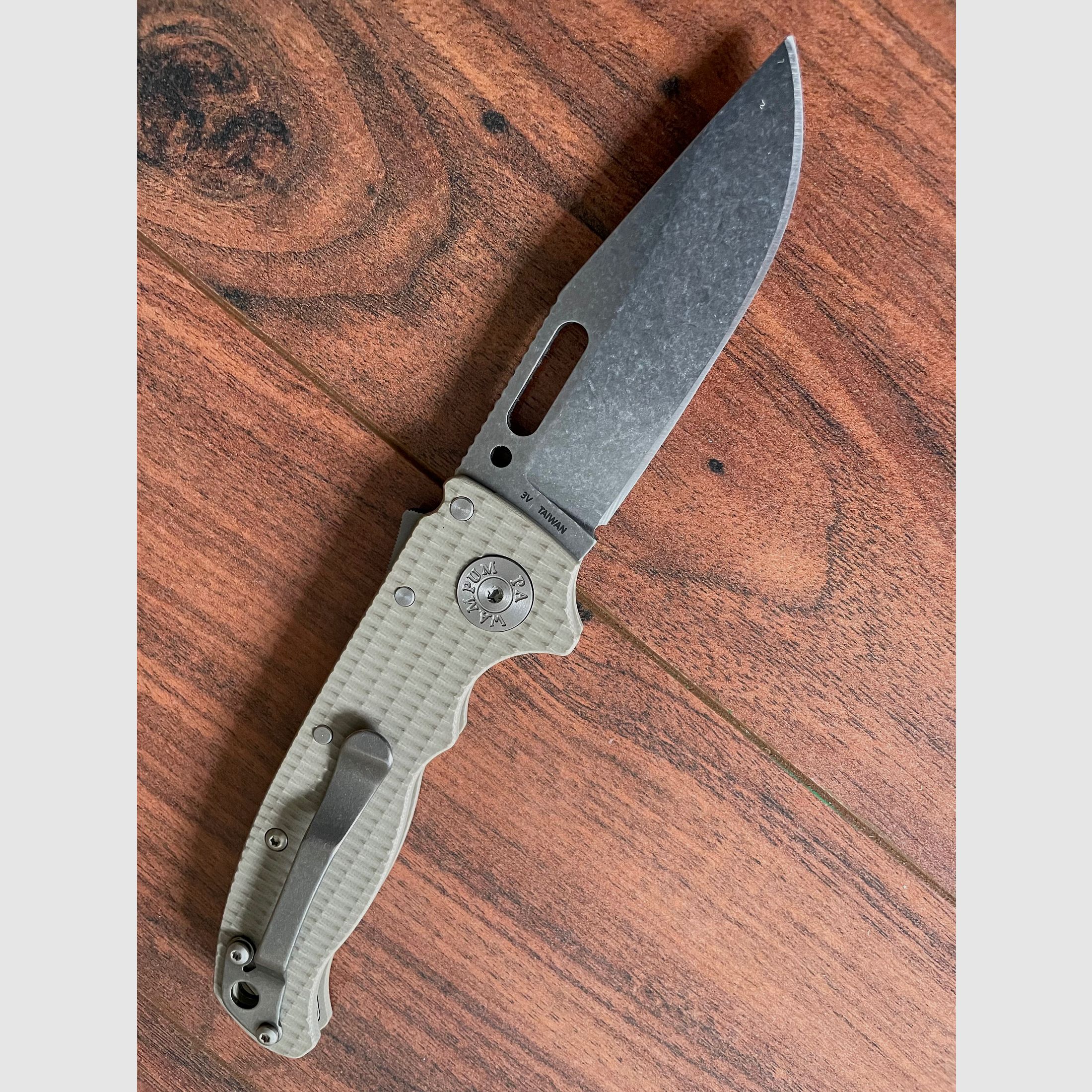 Demko Knives AD20.5 Shark-Lock CPM 3V Clip Point AD205-3V-CTCP Coyote G10