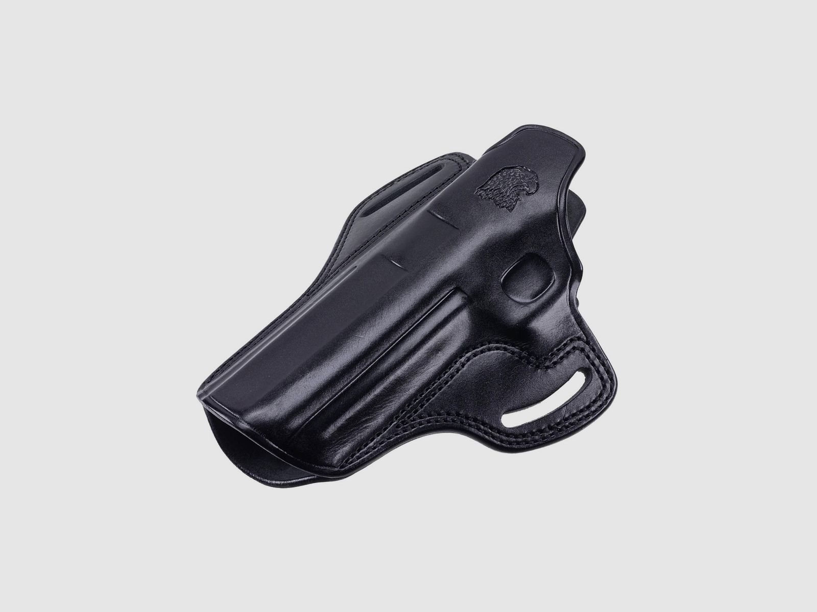 Fondina pancake 6" in pelle nera LH DE XIX L5/L6, immagine 2 di 2
