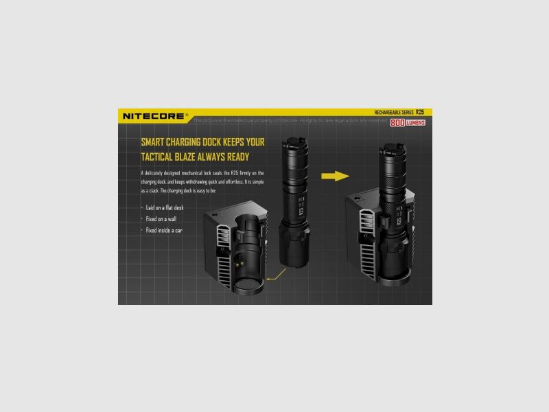 Nitecore R25 zaklamp, 800 lumen, afbeelding 9 van 30