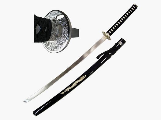 Katana Dragon schwarz mit Saya