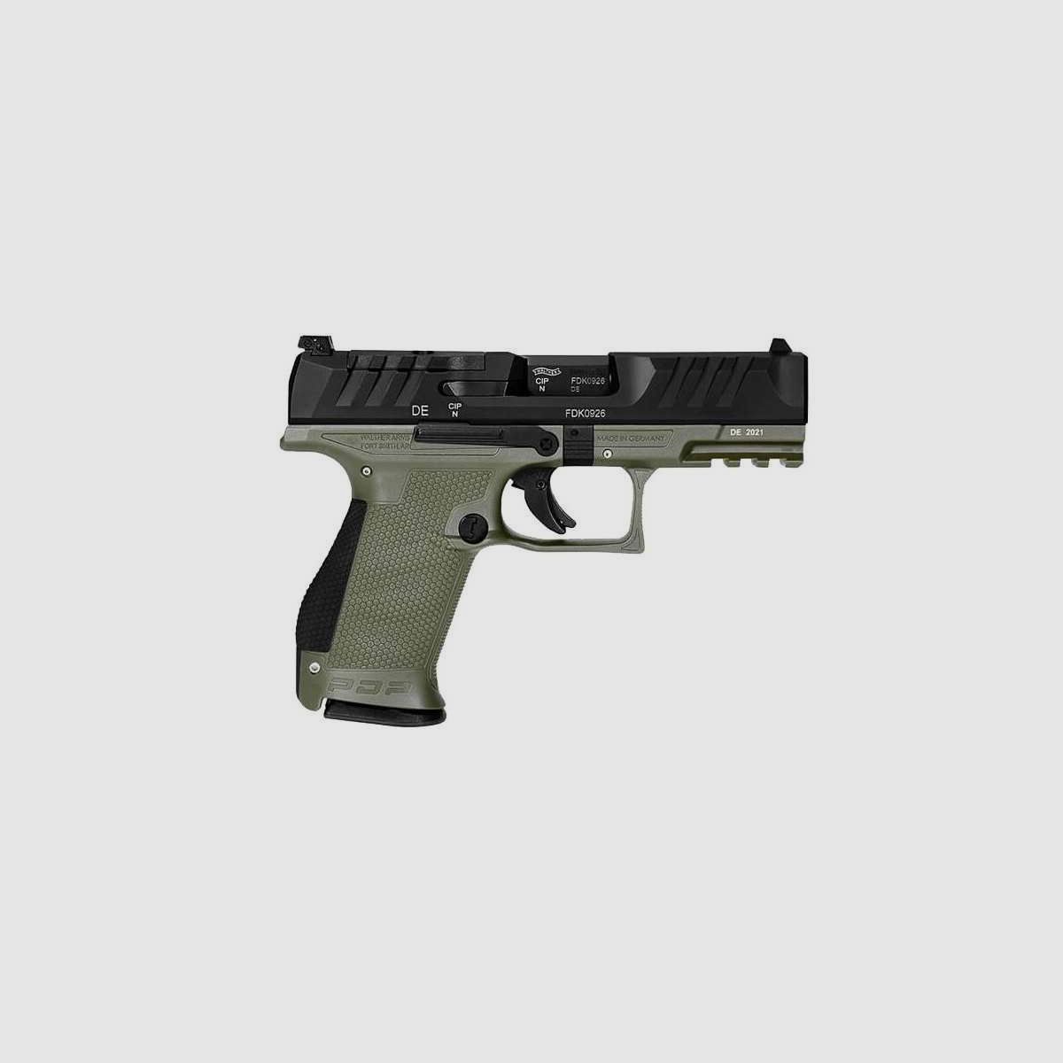 PISTOLET PIST PDP COMPACT WALTHER 4'' CAL 9X19, 15 COUPS - OD GREEN, image 2 sur 4