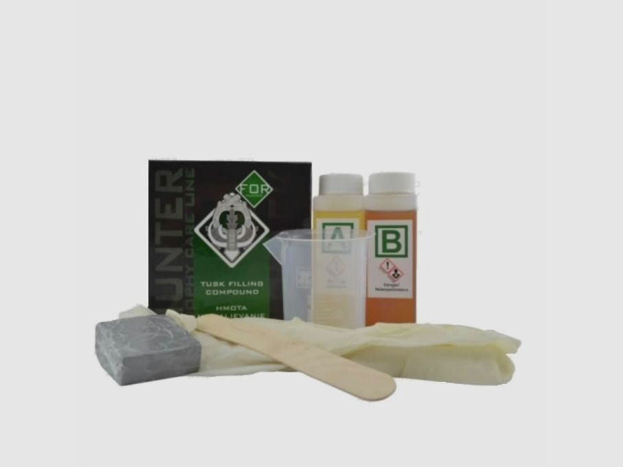 For Hunter Tuskler Tusk Filling Compound SET 200 g, composto riempitivo per zanne di cinghiale, immagine 4 di 4