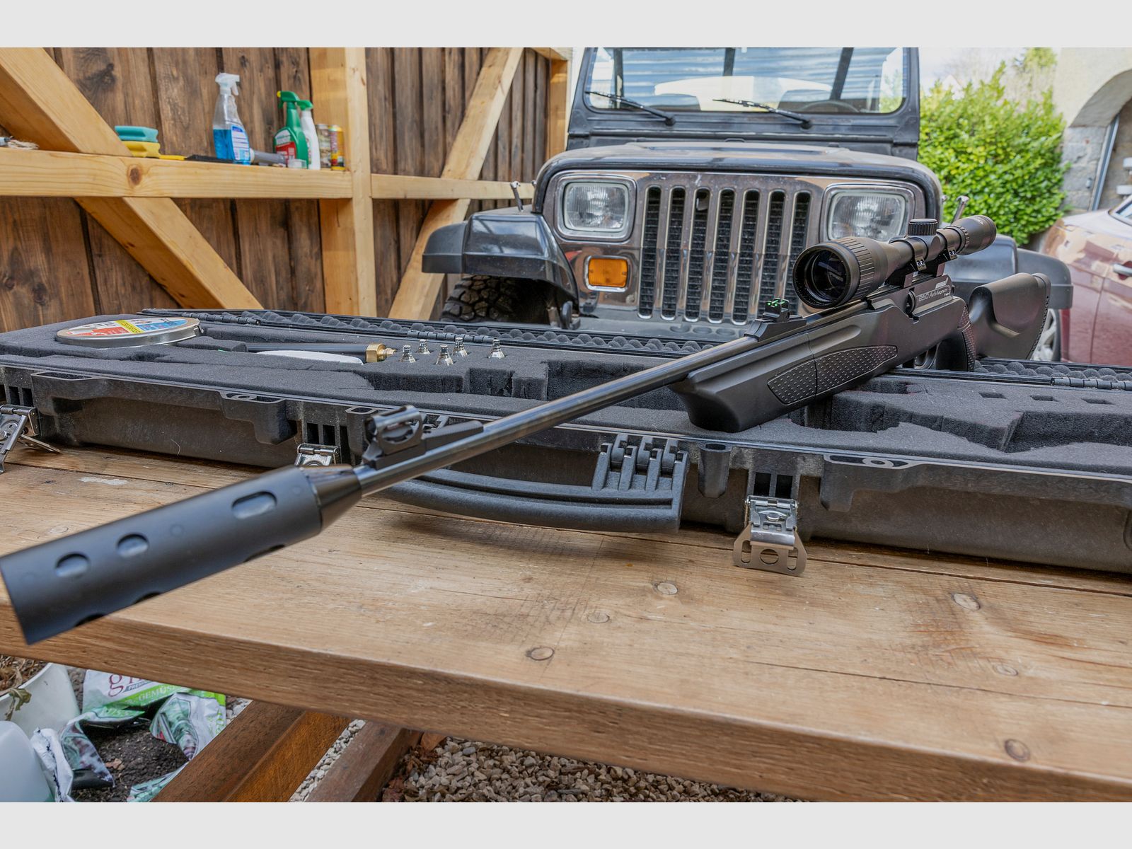 CO2 air rifle Hämmerli 850 AirMagnum with Walther 6x42 and gun case