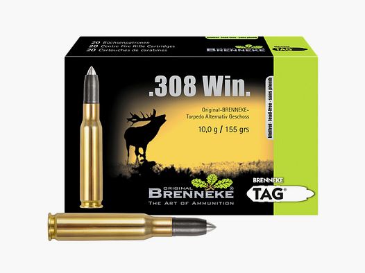 Brenneke .308 Win. TAG bleifrei 10,0g/155grs. – 20 Stk.