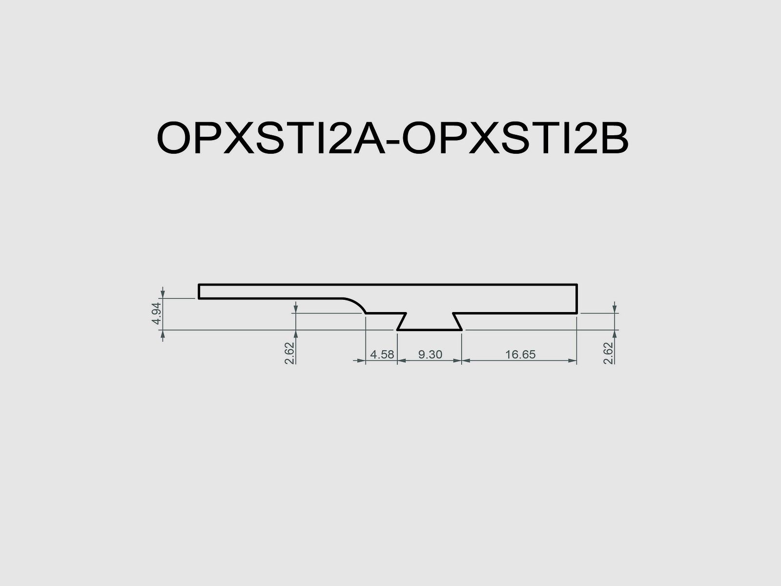 Schwalbenschwanz-Grundplatte für roten Punkt (Typ B) für STI 2011 - EXECUTIVE - TONI SYSTEM / Dovetail base plate for red dot (type B) for STI 2011 - EXECUTIVE - TONI SYSTEM *   ITEM CODE OPXSTI2B