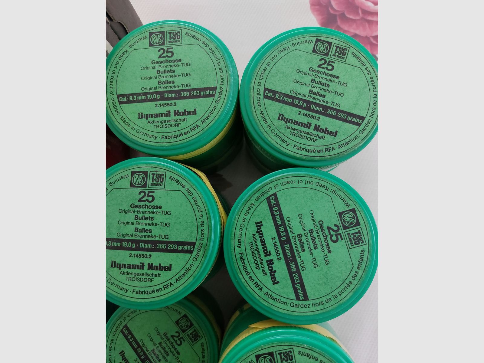 Various cartridges from different manufacturers.