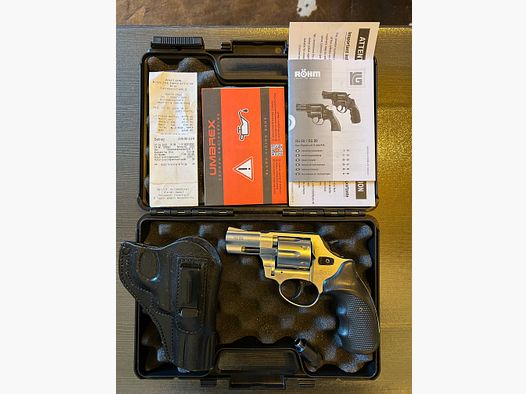 Neu!!! Röhm RG 89 Schreckschuss Revolver Nickel-Chrom 9mm R.K