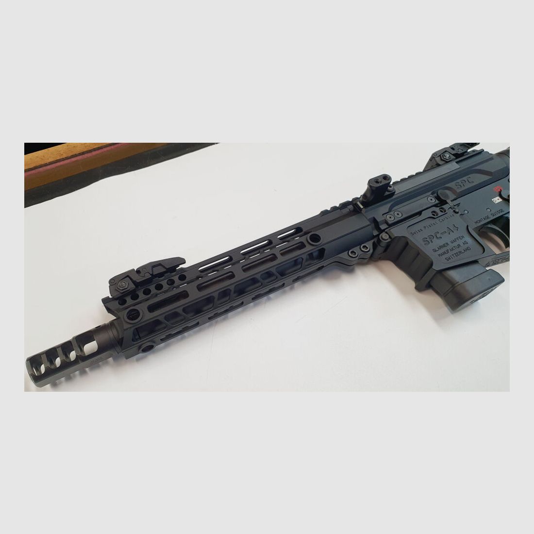 GWMH AG Semi-Automatic Rifle GWMH SPC-HUNTER A4 10" (SWISS PISTOL CARBINE) BLACK Cal..45ACP AR15 Glock Magazine