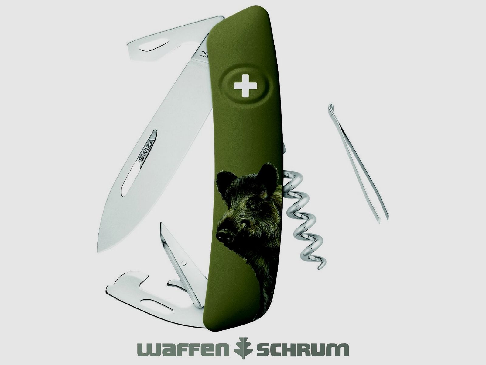 Swiza Klappmesser D05 Wildschwein Klingensperre Klingenlänge: 7,5cm - Stahl 440