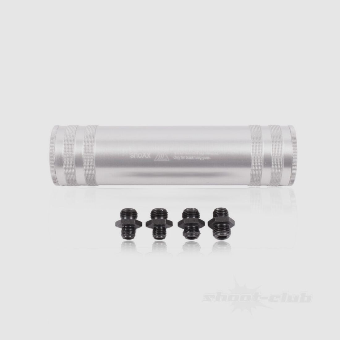 shoXx Silenziatore Universale per Pistole a Segnale - Argento, immagine 2 di 5