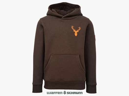Hubertus Hoodie Hert olijf/ bruin