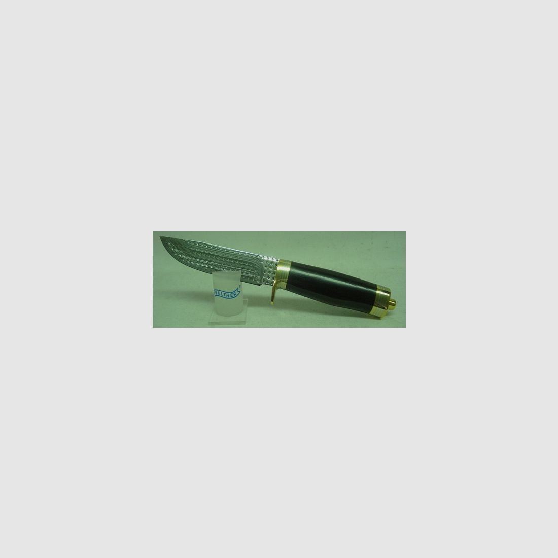 Damascus 67-layered, solid - Ebony handle with leather sheath