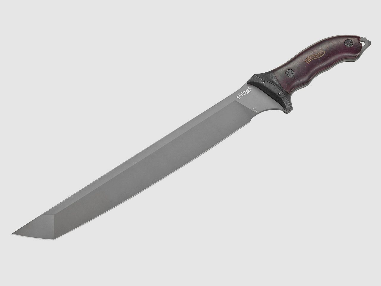 Machete Walther MachTac 5 Stahl 440C Tanto-KlingenlĂ¤nge 31,5 cm Nylonscheide (P18)