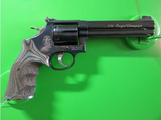 Revolver SMITH & WESSON Modell 586-5, Target Champion 6", Kal. 38/357 Mag, Royal Blue   #33-