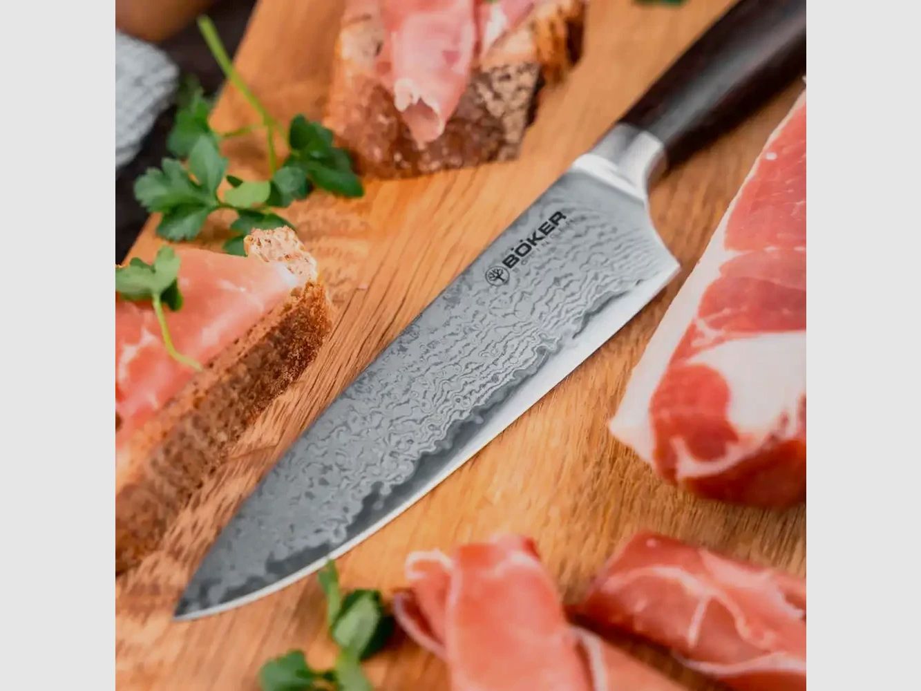 Böker Kochmesser Meisterklinge Damast klein