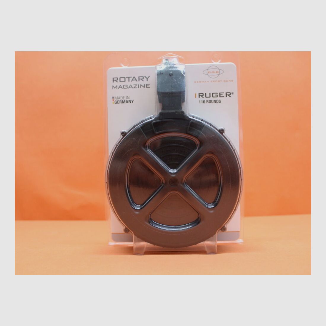 GSG German Sport Guns Ruger 10/22: Magazin German Sport Guns 110-Schuss .22lr Polymer schwarz (Trommelmagazin)