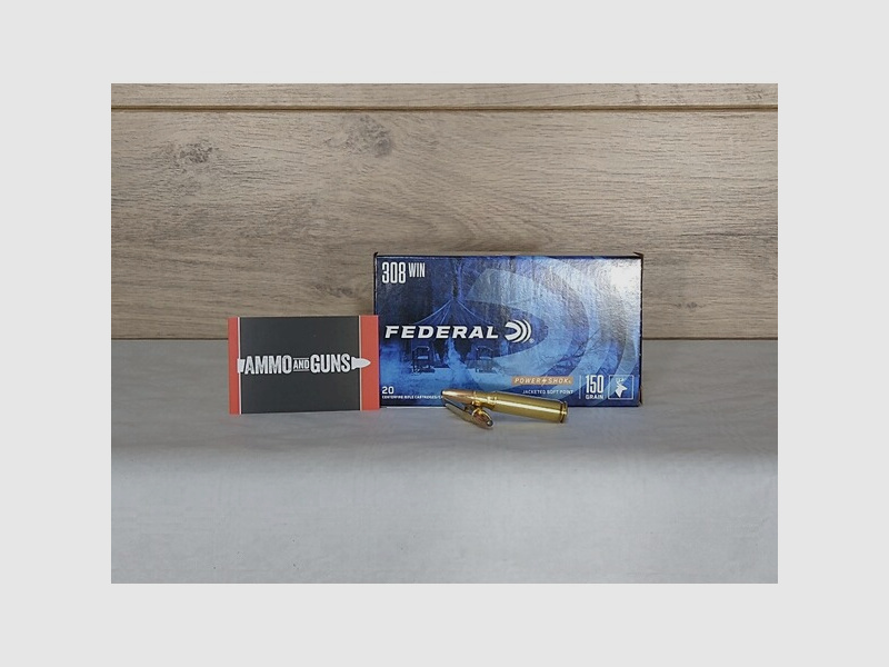 40 Patronen Federal Powershok .308 Win SP 150gr 20er Packungen