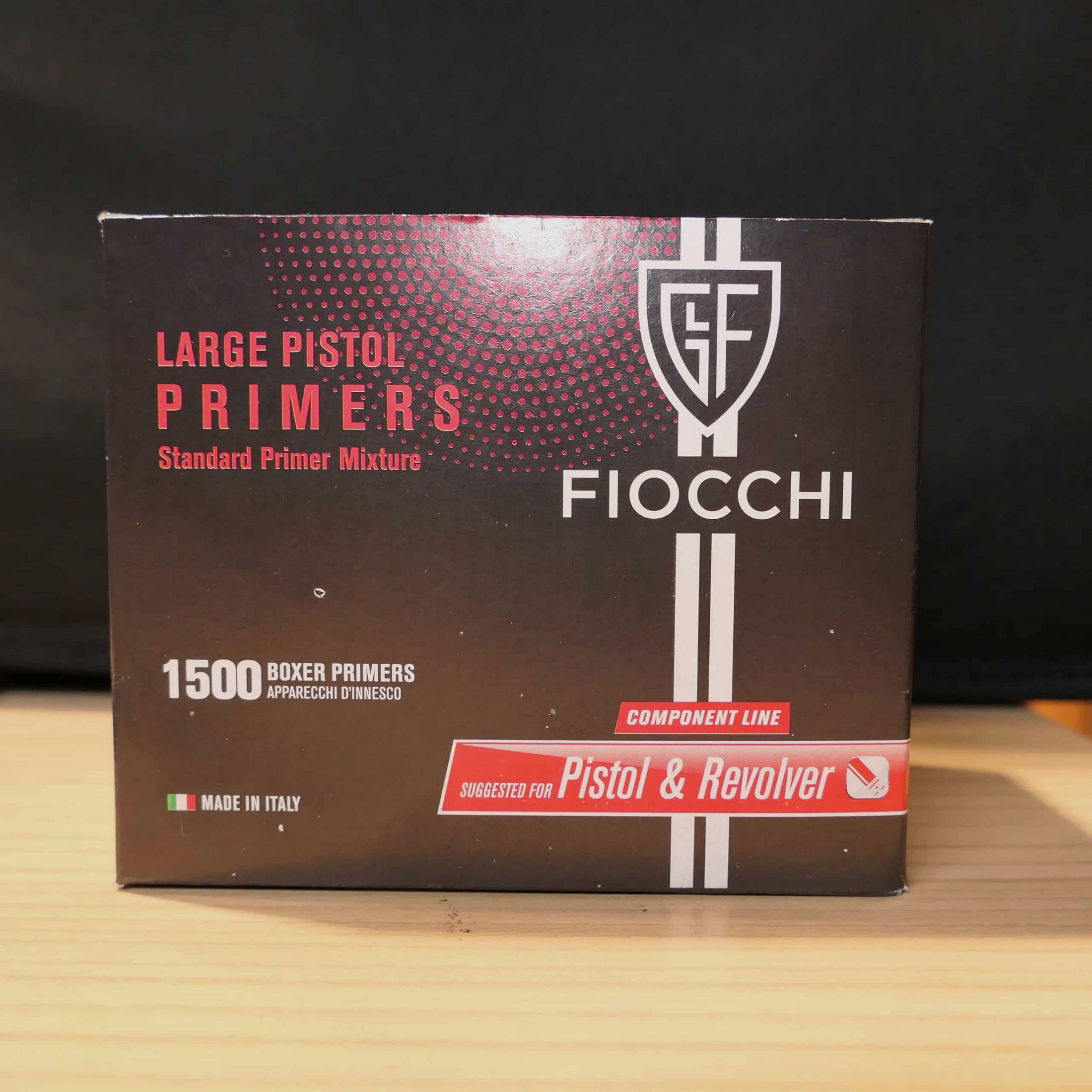 Zündhütchen große Pistolen Zündhütchen Fiocchi Box mit 1500 Stück Kat. B, Bild 2 von 2