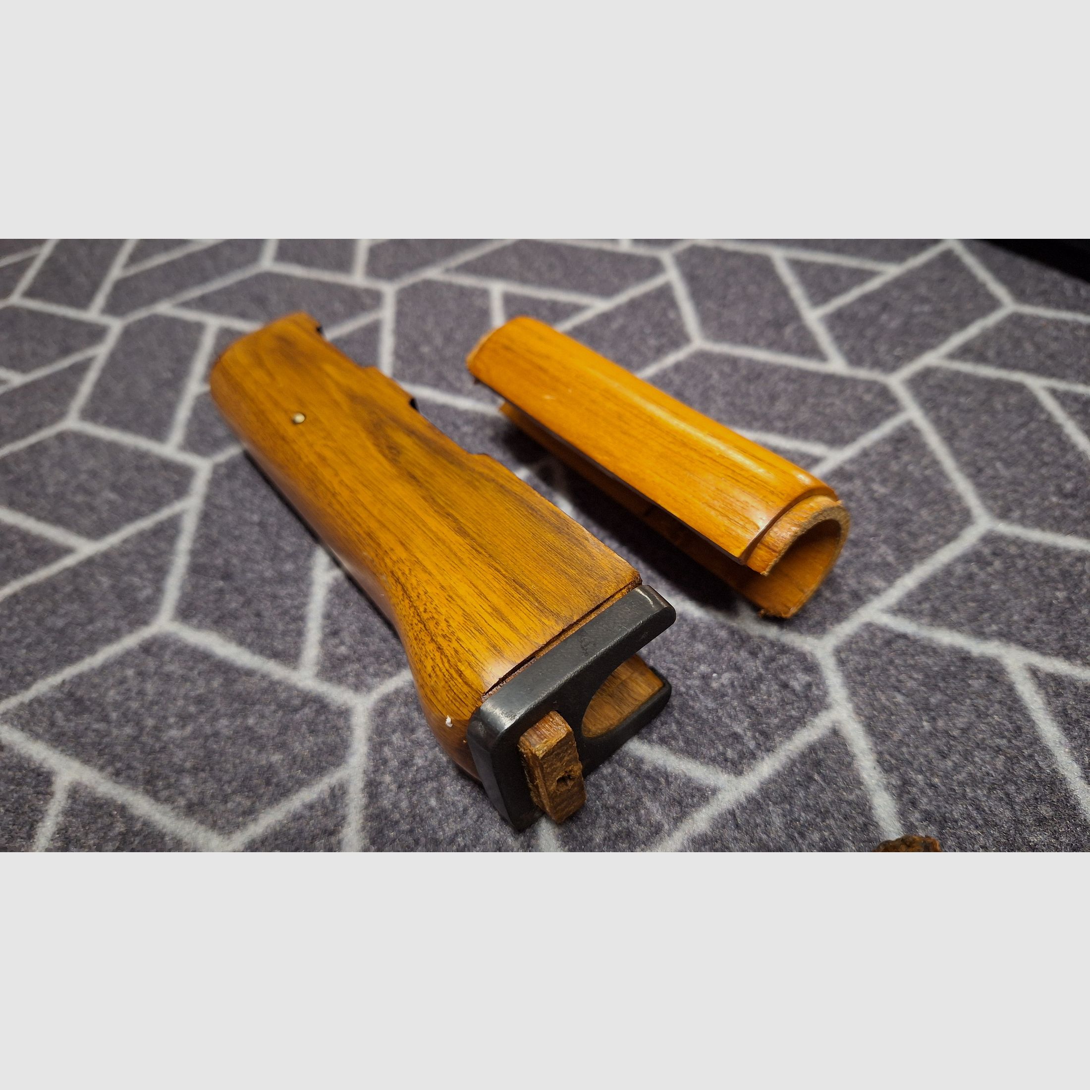 AK47 wooden stock set complete!