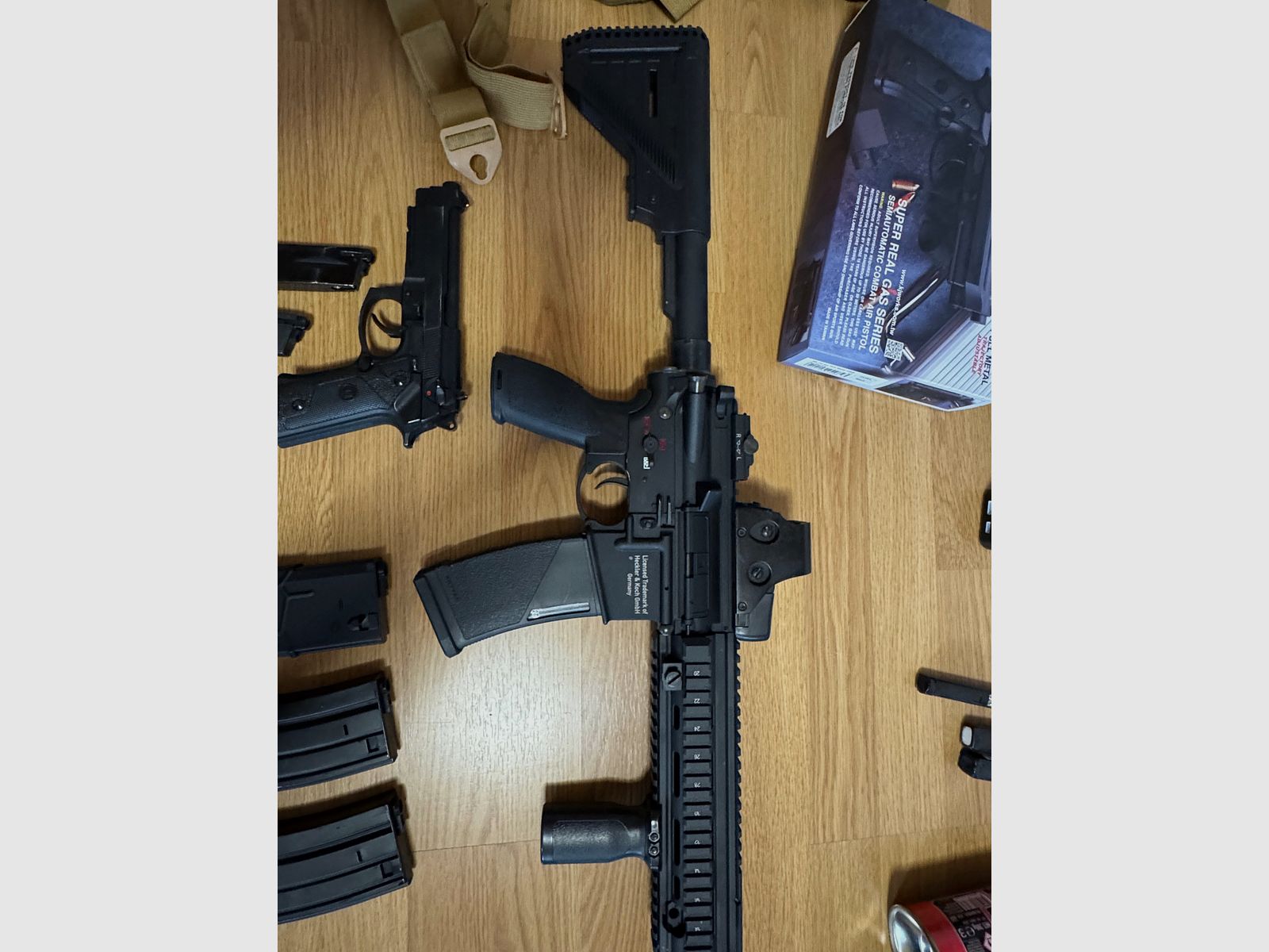HK416 S-AEG FULLL METALL Umarex & Beretta M9 Greengas Full Metall 