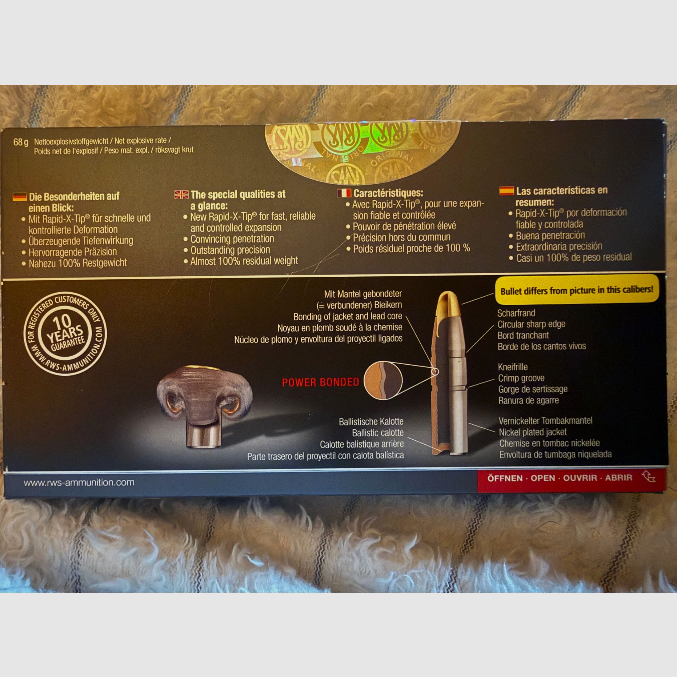 Ammunition from RWS EVO 6.5 x 55