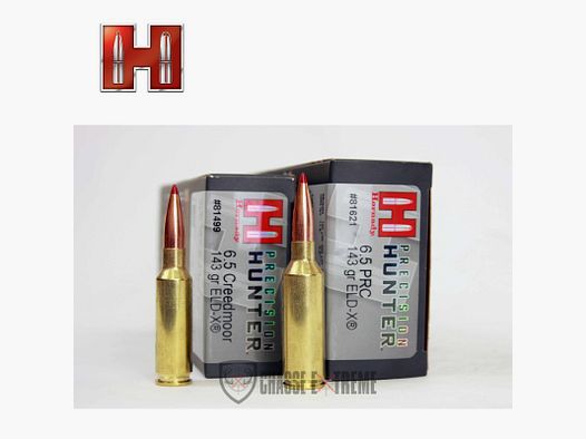 20 patronen HORNADY Precision Hunter 6.5 Prc 143 Gr Eld-X